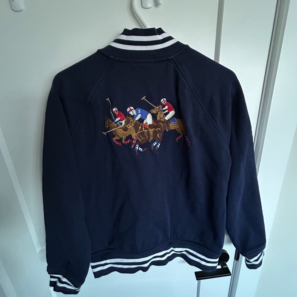 Polo Ralph Lauren Navy Blue Jacket with Embroidered Logo